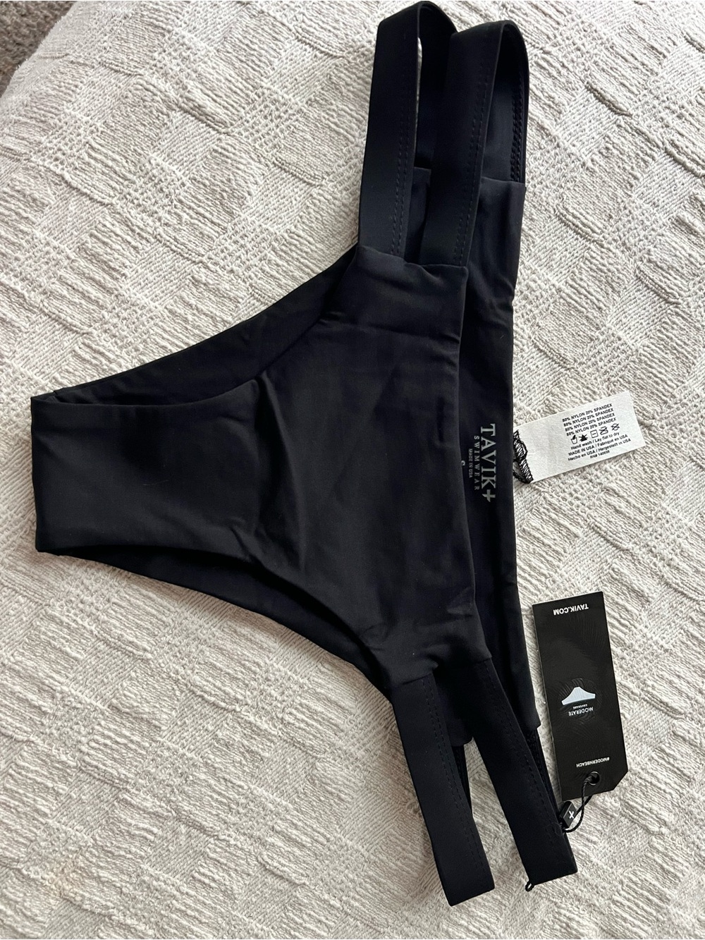 Tavik Black Double-Strap Bikini Bottom